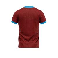 Bordo Mavi V Yaka Çapraz Çubuklu Taraftar Forması