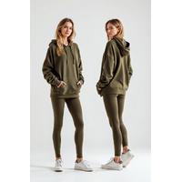 Haki Renk Kadın Sweatshirt Hoodie