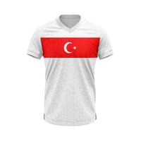 Kırmızı Beyaz V Yaka Yan Çubuklu Taraftar Forması
