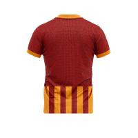 Sarı Kırmızı V Yaka Tam Çubuklu Taraftar Forması
