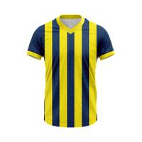 Sarı Lacivert V Yaka Efsane Çubuklu Taraftar Forması
