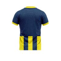 Sarı Lacivert V Yaka Klasik Çubuklu Taraftar Forması
